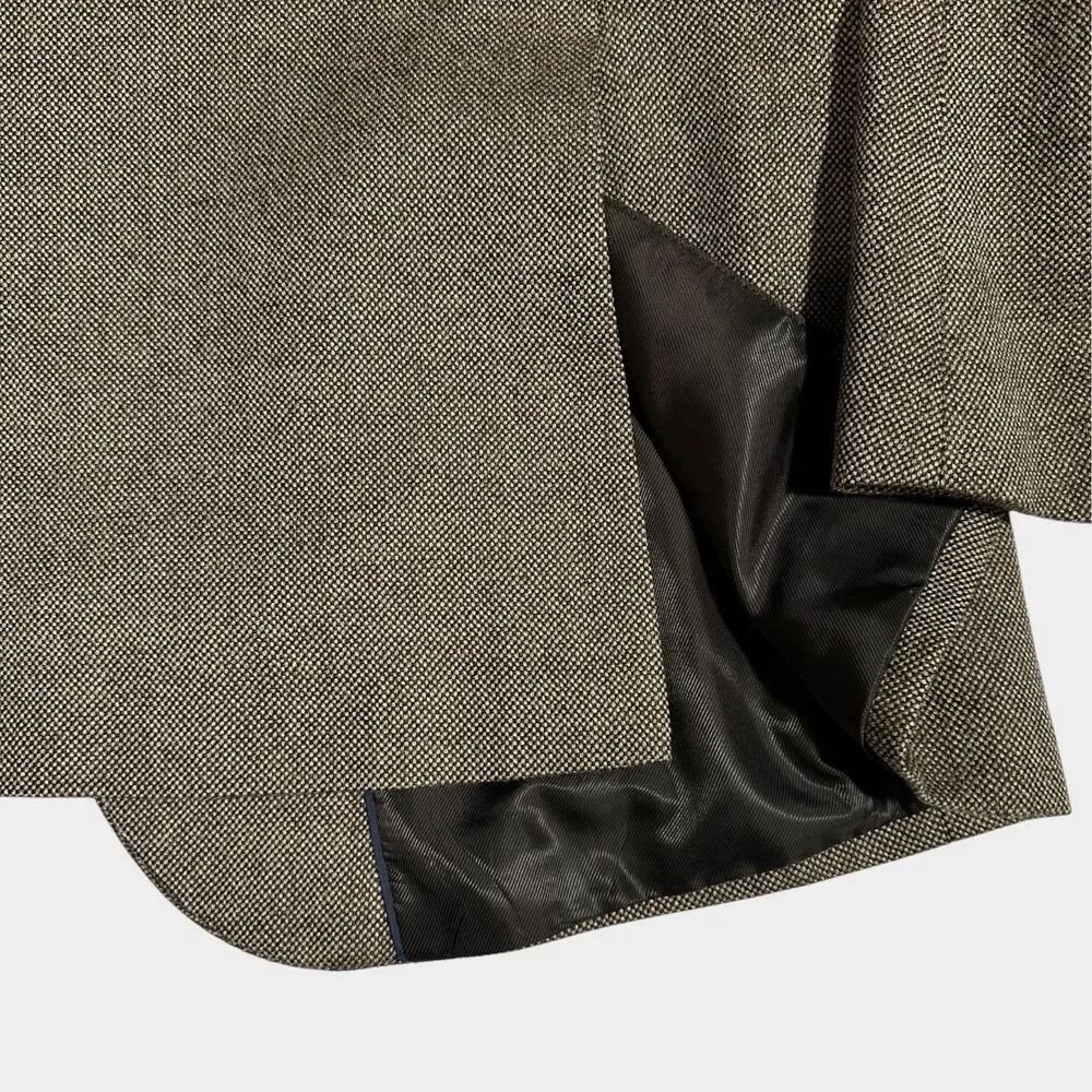 STAFFORD Classic fit Mens Blazer Sport Coat 2-Button Jacket 46R MerinoWOOL Brown